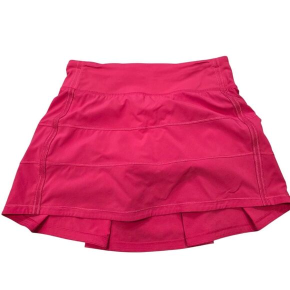 Lululemon Pace Rival Skort Women's 4 Pink Pleated Tiered Tennis Activewear Skirt - Picture 1 of 7